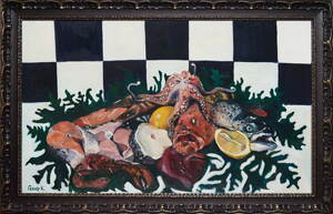 Oil painting "Fish collapse" on canvas